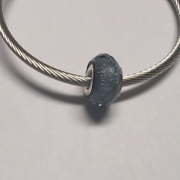Gray Glittery Charm for Pandora Style‎ Bracelet - Picture 3 of 4